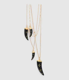 ISABEL MARANT Partager  Collier Aimable 4 Cornes Buffle Noir  